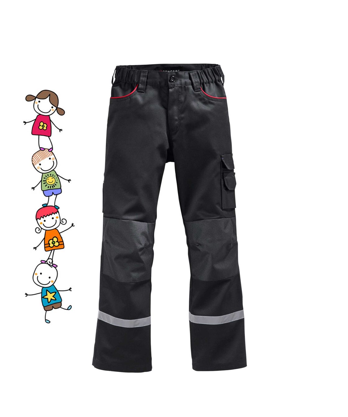 Kinder-Bundhose, schwarz schwarz