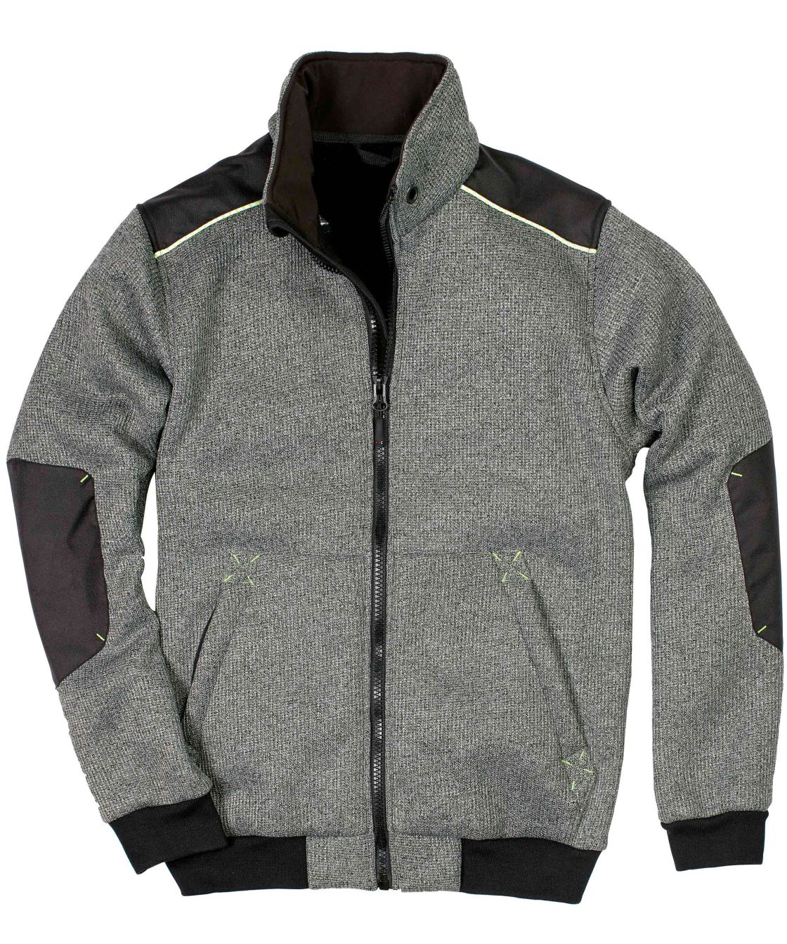 Strick-Blouson Piering, grau-meliert grau-meliert