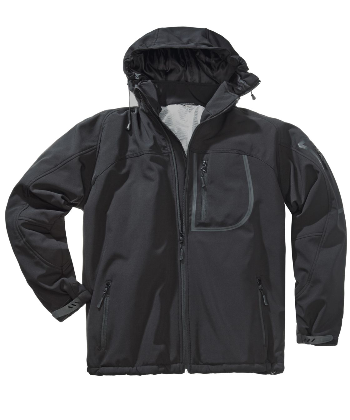 Thermo-Softshelljacke Run, schwarz schwarz