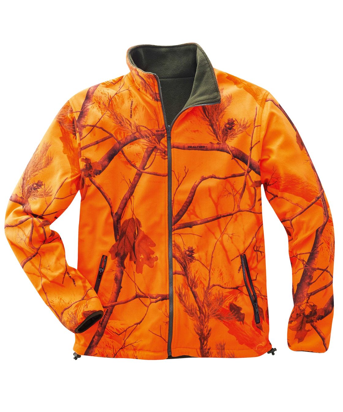 Fleece-Wendejacke Willow, oliv/orange oliv/orange