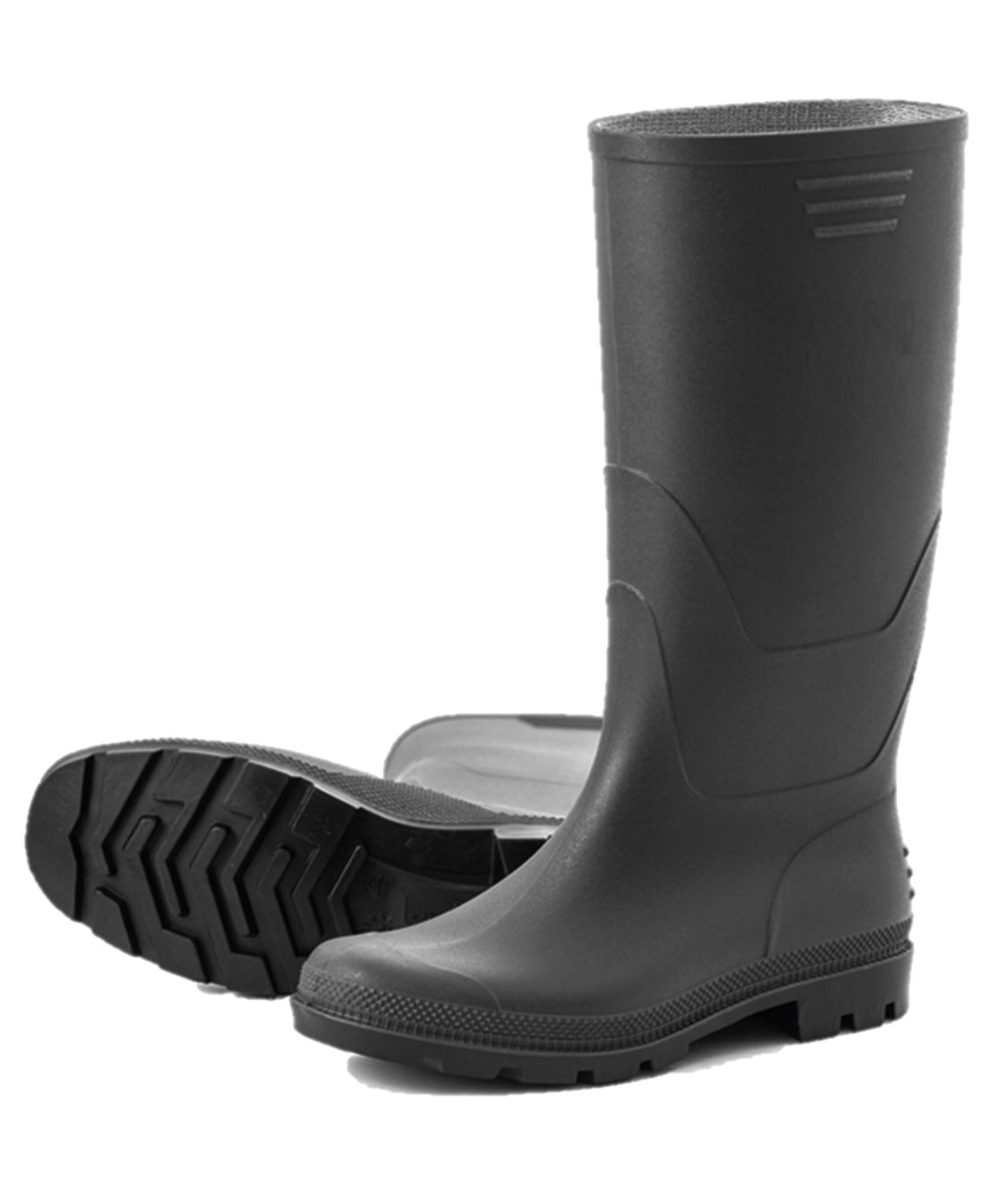 PVC-Freizeitstiefel, hoch, schwarz schwarz