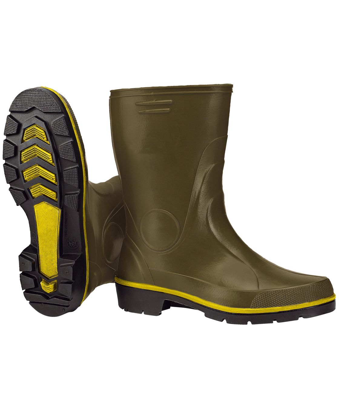 Nitril-Stiefel halbhoch, oliv oliv