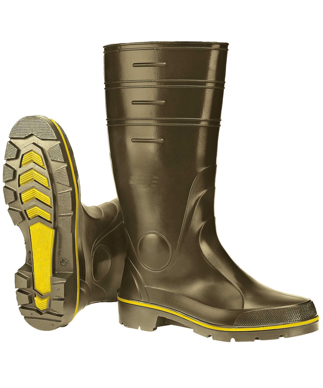 Nitril-Stiefel hoch, oliv oliv