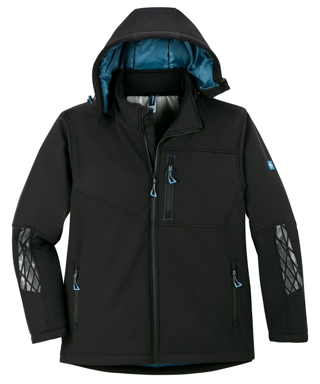 Expansible Thermo-Softshelljacke, schwarz schwarz