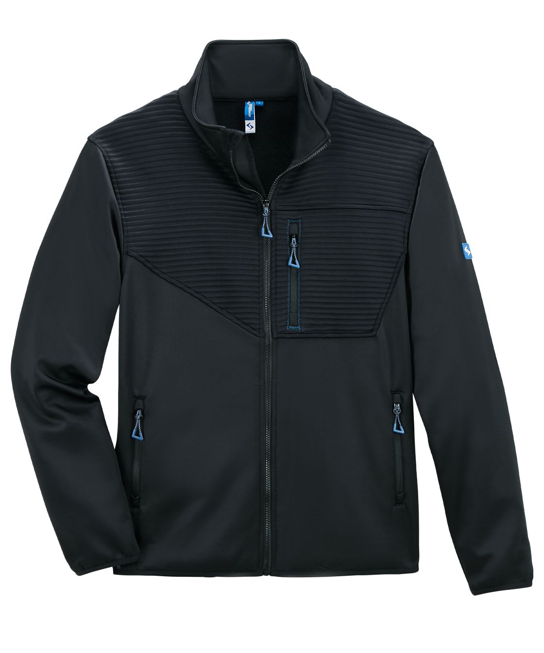 Expansible Fleecejacke, schwarz schwarz