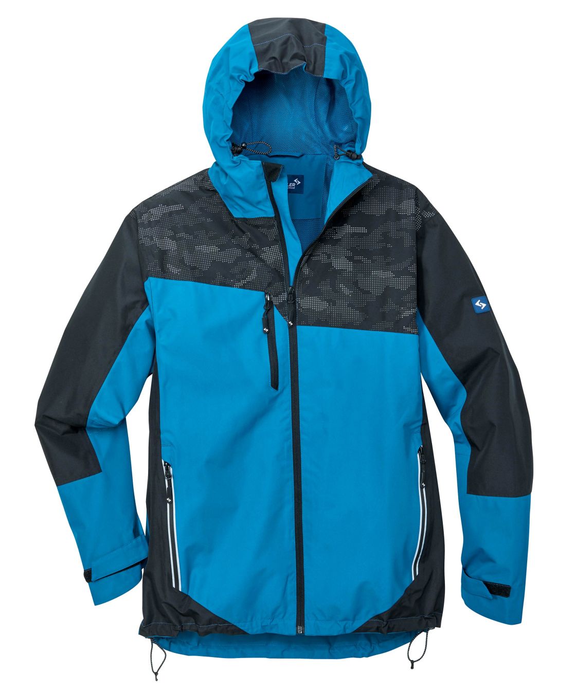 Regenjacke Amper, royalblau/schwarz royalblau/schwarz