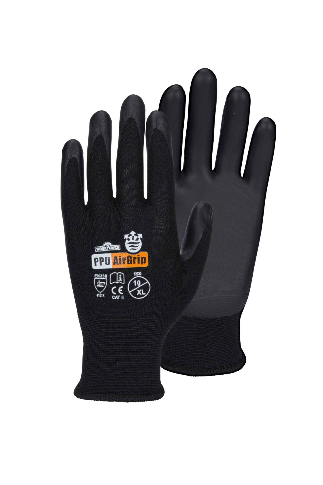 PPU-Handschuh Airgrip, schwarz schwarz