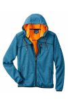 Strick-Fleecejacke Goldegg, blau/schwarz-meliert/orange blau/schwarz-meliert/orange